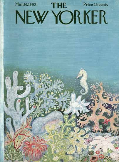 Ilonka Karasz The New Yorker 1963_03_16 Copyright | The New Yorker Graphic Art Covers 1946-1970