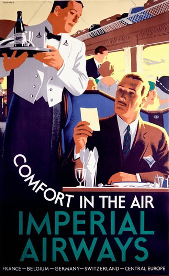 Imperial Airways Comfort France Belgium Suisse | Sex Appeal Vintage Ads and Covers 1891-1970