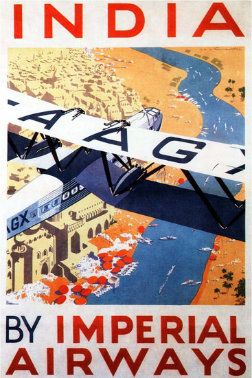 Imperial Airways India 1930 | Vintage Travel Posters 1891-1970