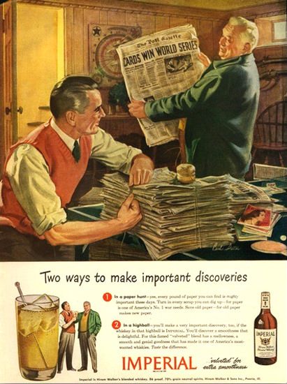 Imperial Hiram Walker Blended Whiskey 5 | Vintage Ad and Cover Art 1891-1970