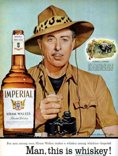 Imperial Whiskey Russell Aitken 1955 Safari | Sex Appeal Vintage Ads and Covers 1891-1970