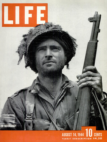 In Normandy 14 Aug 1944 Copyright Life Magazine | Life Magazine BW Photo Covers 1936-1970