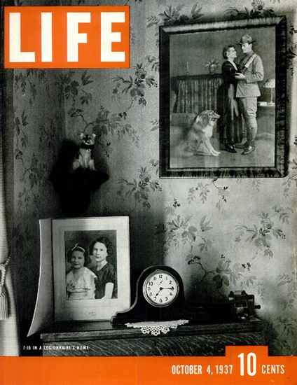 In a Legionnaires Home 4 Oct 1937 Copyright Life Magazine | Life Magazine BW Photo Covers 1936-1970