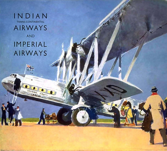 Indian Airways Trans-Continental Europe India | Vintage Travel Posters 1891-1970