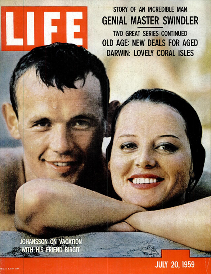 Ingemar Johansson Birgit Lundgren 20 Jul 1959 Copyright Life Magazine | Life Magazine Color Photo Covers 1937-1970