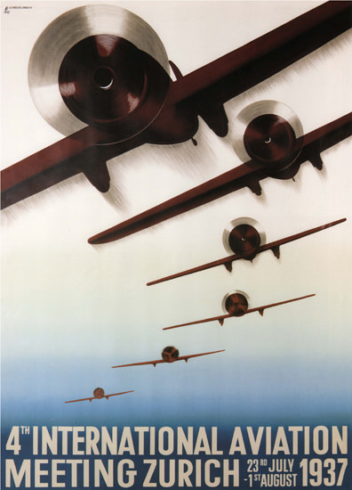 International Aviation Meeting Zurich 1937 | Vintage Ad and Cover Art 1891-1970