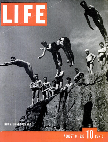 Into a Quincy Quarry 8 Aug 1938 Copyright Life Magazine | Life Magazine BW Photo Covers 1936-1970