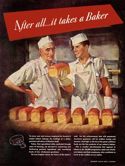 It Takes A Baker 1948 | Vintage Ad and Cover Art 1891-1970