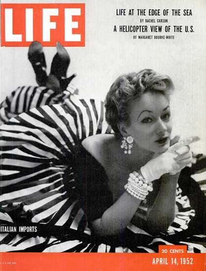 Italian Imports Fashions 14 Apr 1952 Copyright Life Magazine | Life Magazine BW Photo Covers 1936-1970