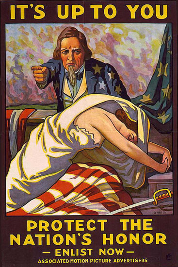 Its Up To You Protect The Nations Honor Enlist | Vintage War Propaganda Posters 1891-1970