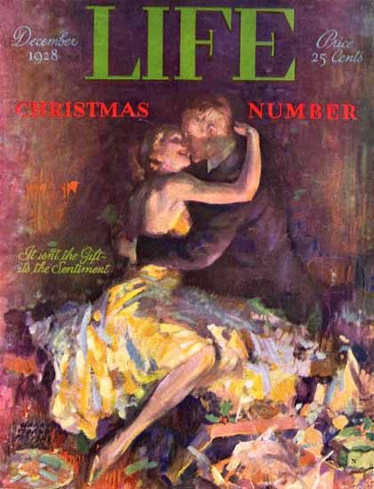 Its the Sentiment Life Humor Magazine 1928-12-21 Copyright | Life Magazine Graphic Art Covers 1891-1936