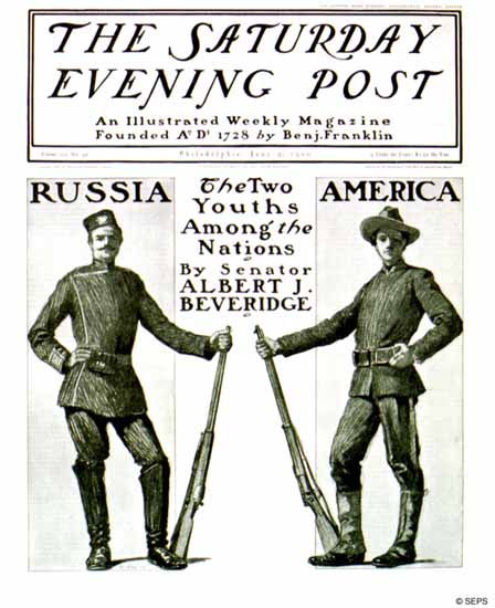 J Clay Saturday Evening Post Russia America 1900_06_09 | The Saturday Evening Post Graphic Art Covers 1892-1930
