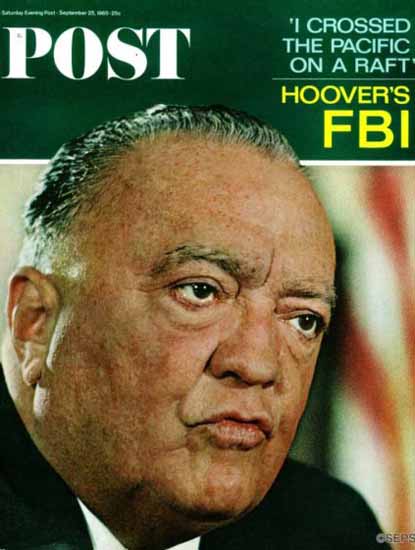 J Edgar Hoover Saturday Evening Post 1965_09_25 | Vintage Ad and Cover Art 1891-1970