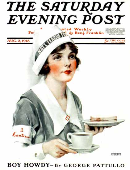 J Knowles Hare Artist Saturday Evening Post 1918_08_03 | The Saturday Evening Post Graphic Art Covers 1892-1930