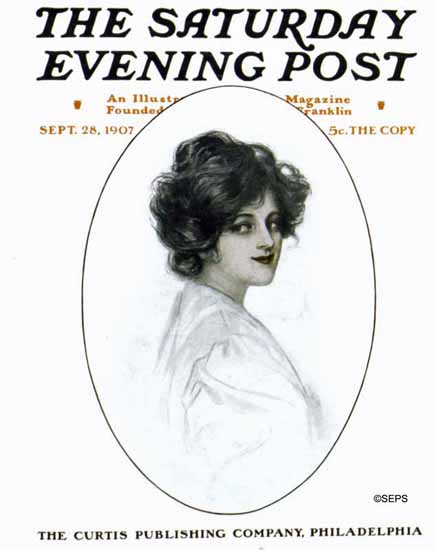 JA Cahill Saturday Evening Post Cover Art 1907_09_28 | The Saturday Evening Post Graphic Art Covers 1892-1930