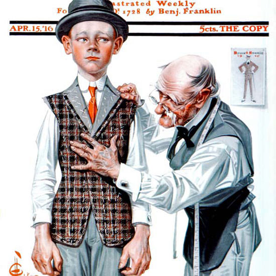 JC Leyendecker Artist Saturday Evening Post 1916_04_15 Copyright crop | Best of 1891-1919 Ad and Cover Art