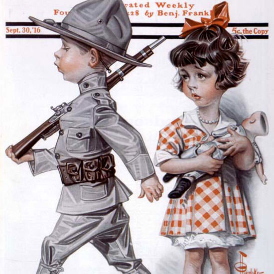 JC Leyendecker Artist Saturday Evening Post 1916_09_30 Copyright crop | Best of Vintage Cover Art 1900-1970