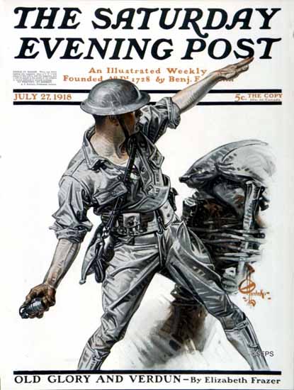 JC Leyendecker Artist Saturday Evening Post 1918_07_27 | The Saturday Evening Post Graphic Art Covers 1892-1930