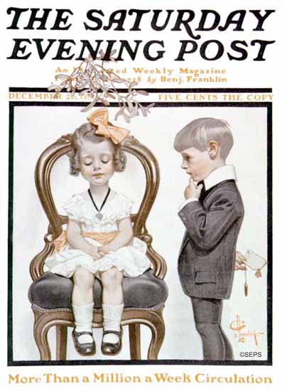 JC Leyendecker Cover Artist Saturday Evening Post 1908_12_26 | The Saturday Evening Post Graphic Art Covers 1892-1930