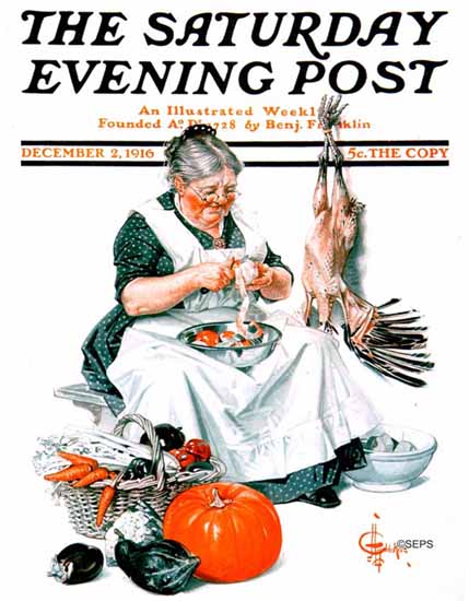 JC Leyendecker Cover Artist Saturday Evening Post 1916_12_02 | The Saturday Evening Post Graphic Art Covers 1892-1930