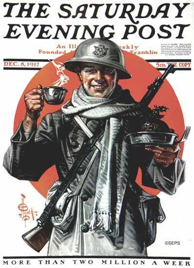 JC Leyendecker Cover Artist Saturday Evening Post 1917_12_08 | The Saturday Evening Post Graphic Art Covers 1892-1930