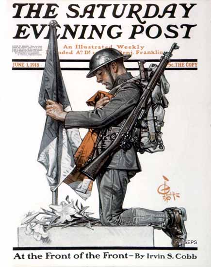 JC Leyendecker Cover Artist Saturday Evening Post 1918_06_01 | The Saturday Evening Post Graphic Art Covers 1892-1930