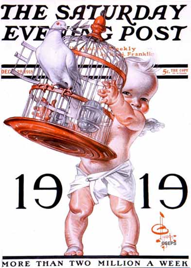 JC Leyendecker Cover Artist Saturday Evening Post 1918_12_28 | The Saturday Evening Post Graphic Art Covers 1892-1930