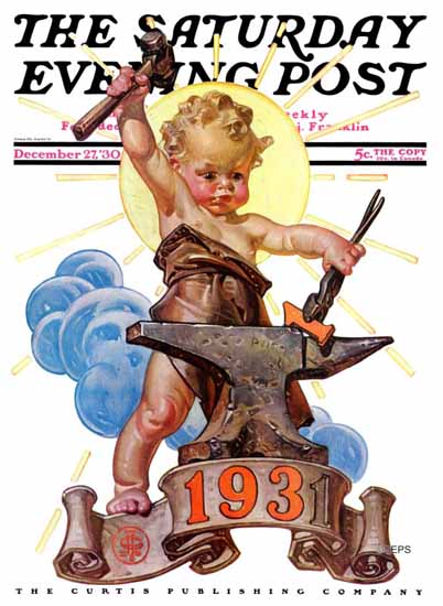 JC Leyendecker Cover Artist Saturday Evening Post 1930_12_27 | The Saturday Evening Post Graphic Art Covers 1892-1930