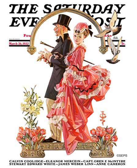 JC Leyendecker Cover Artist Saturday Evening Post 1932_03_26 | The Saturday Evening Post Graphic Art Covers 1931-1969