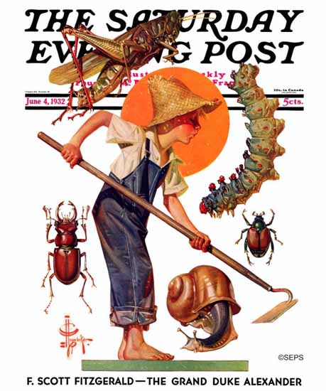 JC Leyendecker Cover Artist Saturday Evening Post 1932_06_04 | The Saturday Evening Post Graphic Art Covers 1931-1969