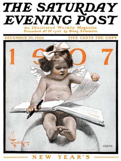 JC Leyendecker Saturday Evening Post 1906_12_29 | The Saturday Evening Post Graphic Art Covers 1892-1930