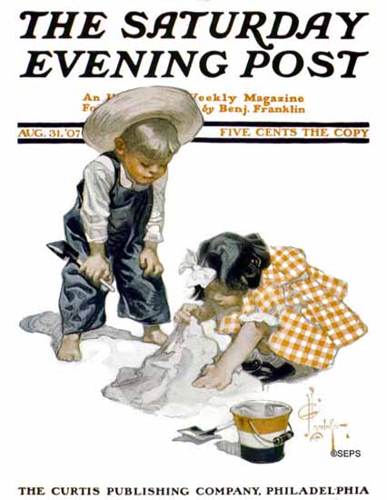 JC Leyendecker Saturday Evening Post 1907_08_31 | The Saturday Evening Post Graphic Art Covers 1892-1930