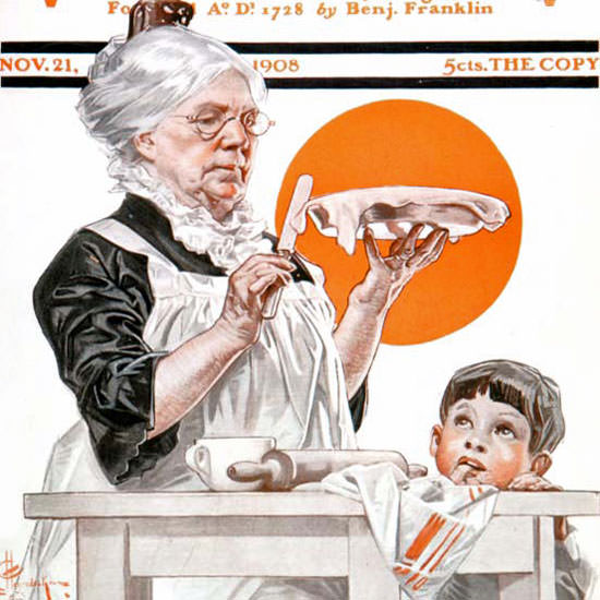 JC Leyendecker Saturday Evening Post 1908_11_21 Copyright crop | Best of 1891-1919 Ad and Cover Art