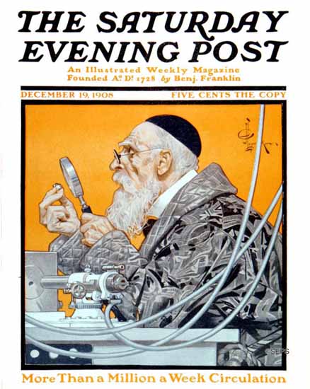 JC Leyendecker Saturday Evening Post 1908_12_19 | The Saturday Evening Post Graphic Art Covers 1892-1930