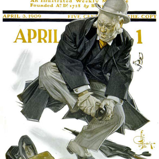 JC Leyendecker Saturday Evening Post 1909_04_03 Copyright crop | Best of 1891-1919 Ad and Cover Art