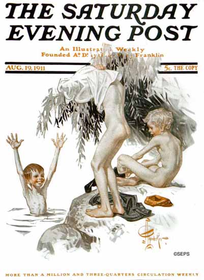 JC Leyendecker Saturday Evening Post 1911_08_19 | The Saturday Evening Post Graphic Art Covers 1892-1930