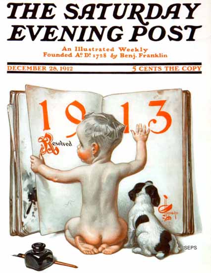 JC Leyendecker Saturday Evening Post 1912_12_28 | The Saturday Evening Post Graphic Art Covers 1892-1930