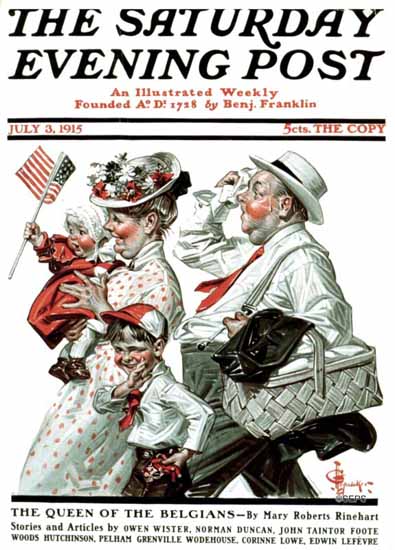 JC Leyendecker Saturday Evening Post 1915_07_03 | The Saturday Evening Post Graphic Art Covers 1892-1930