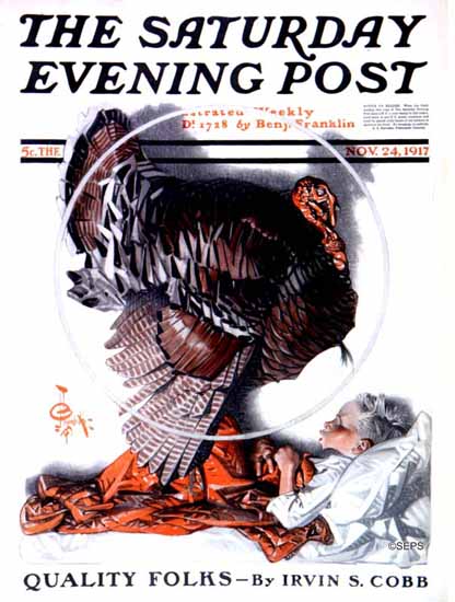 JC Leyendecker Saturday Evening Post 1917_11_24 | The Saturday Evening Post Graphic Art Covers 1892-1930