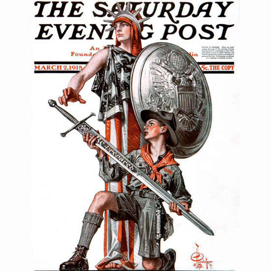 JC Leyendecker Saturday Evening Post 1918_03_02 Copyright crop | Best of 1891-1919 Ad and Cover Art