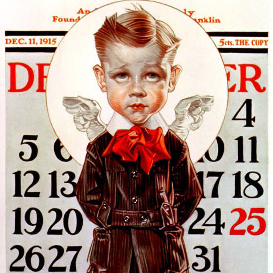 JC Leyendecker Saturday Evening Post Angel 1915_12_11 Copyright crop | Best of 1891-1919 Ad and Cover Art