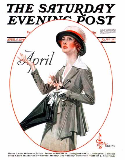 JC Leyendecker Saturday Evening Post April 1919_04_05 | The Saturday Evening Post Graphic Art Covers 1892-1930