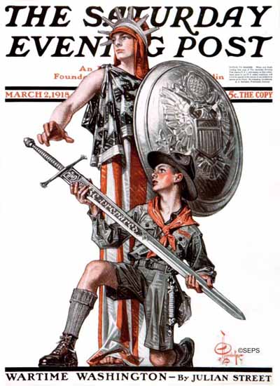 JC Leyendecker Saturday Evening Post Be Prepared 1918_03_02 | The Saturday Evening Post Graphic Art Covers 1892-1930