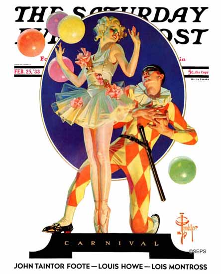 JC Leyendecker Saturday Evening Post Carnival 1933_02_25 | The Saturday Evening Post Graphic Art Covers 1931-1969