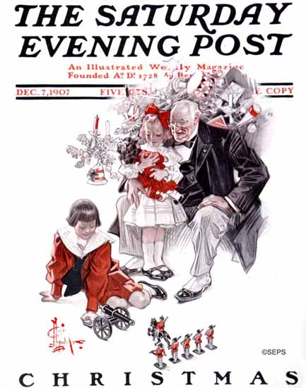 JC Leyendecker Saturday Evening Post Christmas 1907_12_07 | The Saturday Evening Post Graphic Art Covers 1892-1930