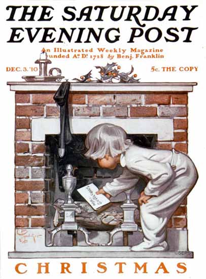 JC Leyendecker Saturday Evening Post Christmas 1910_12_03 | The Saturday Evening Post Graphic Art Covers 1892-1930