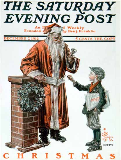 JC Leyendecker Saturday Evening Post Christmas 1912_12_07 | The Saturday Evening Post Graphic Art Covers 1892-1930