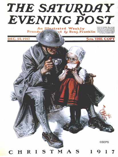 JC Leyendecker Saturday Evening Post Christmas 1917_12_22 | The Saturday Evening Post Graphic Art Covers 1892-1930