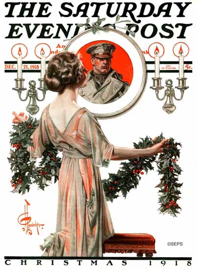 JC Leyendecker Saturday Evening Post Christmas 1918_12_21 | The Saturday Evening Post Graphic Art Covers 1892-1930