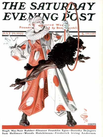 JC Leyendecker Saturday Evening Post Clown 1922_07_29 | The Saturday Evening Post Graphic Art Covers 1892-1930